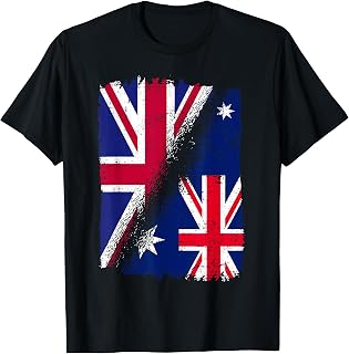 Half Australian Half British Flag England Australia Heritage T-Shirt