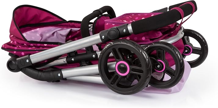 Bayer Design City Baby Doll Pram,Dark Pink