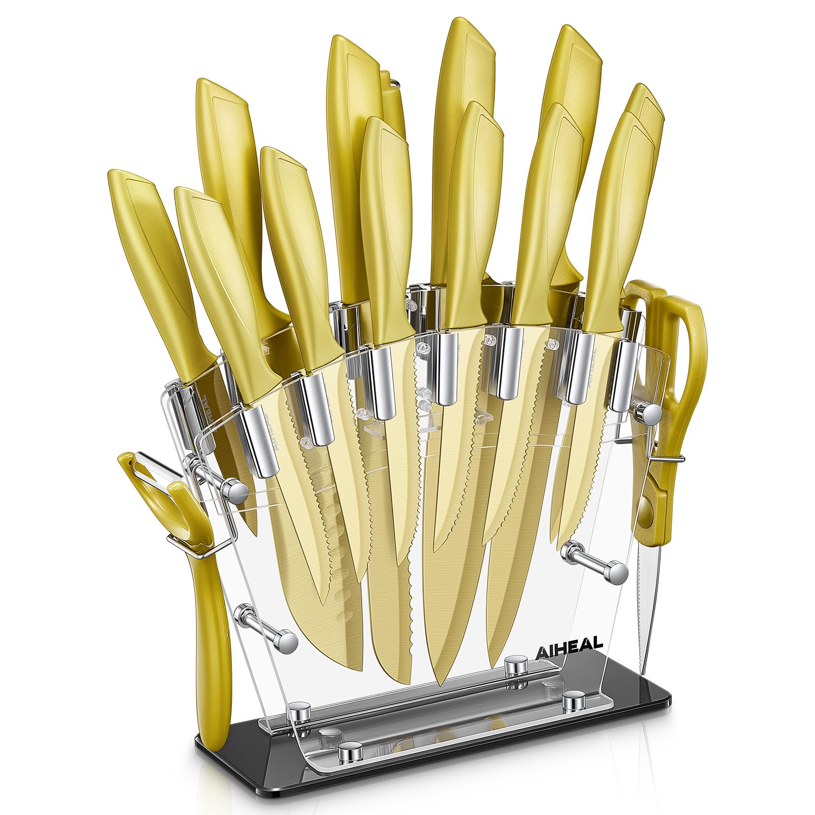 Amazon.com: Aiheal Knife Set, 16 Pieces High Carbon Stainless