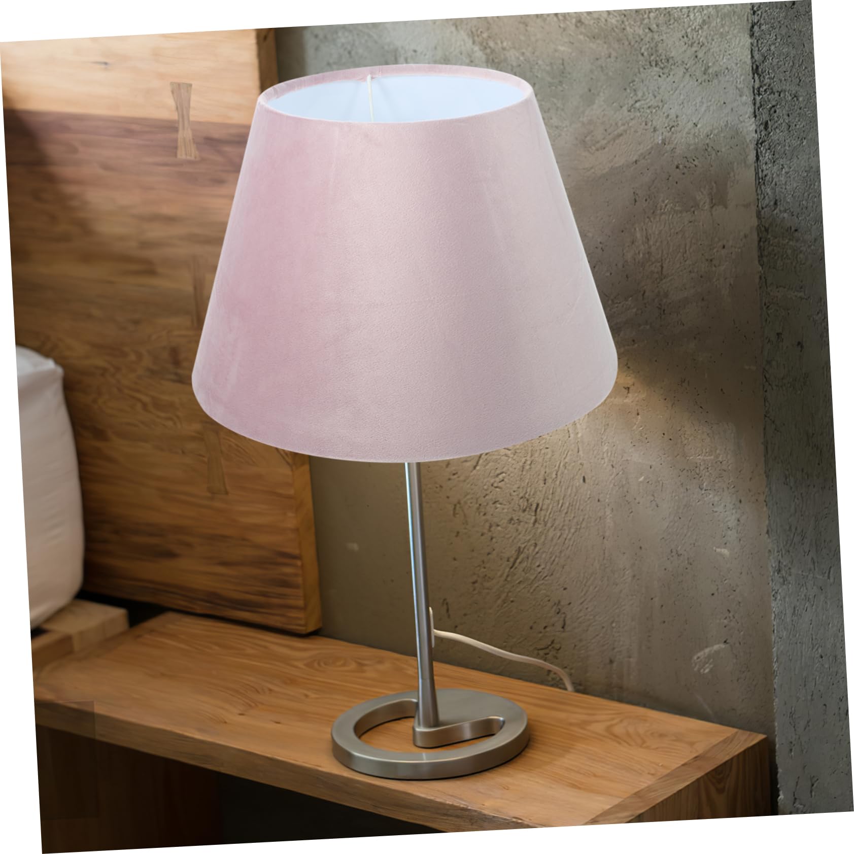 Lurrose Pantalla de franela tonos de lámpara Escritorio pantalla de lámpara para lámparas de mesa sombra de lámpara lamparas salon pantalla de tela pantallas de lámparas pequeñas paño rosa