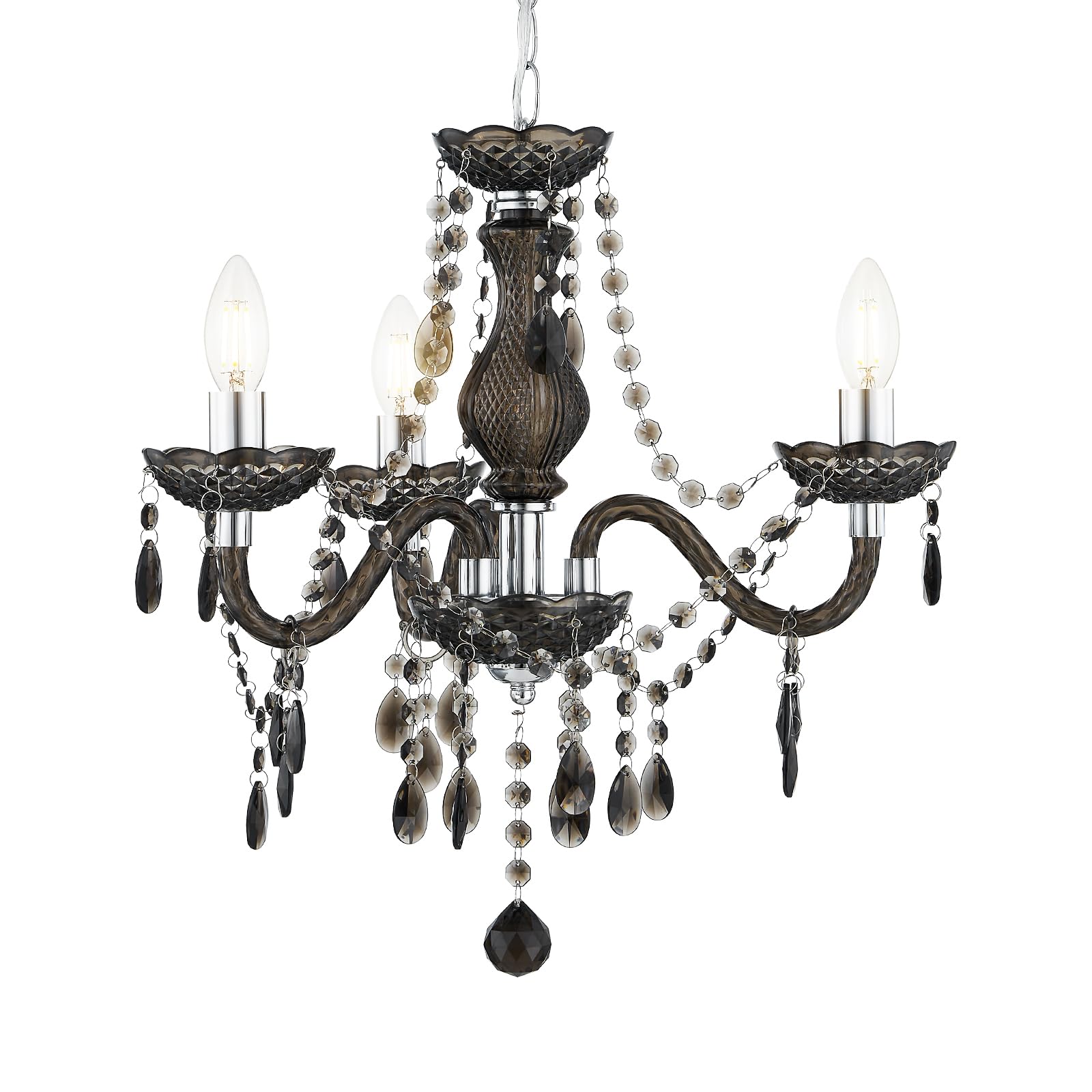 GyroVu Chandelier for Living Room,3 Light Mini Acrylic Pendant with Adjustable Chain,Modern Ceiling Light for Dining Room,Living Room,Bedroom