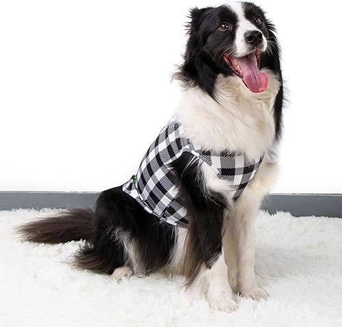 Miniatura 6 de Camisa para perros medianos  Ropa suave y transpirable para perritos, ropa colorida para cachorros del día de San Patnik, paquete de 2 (mediano,