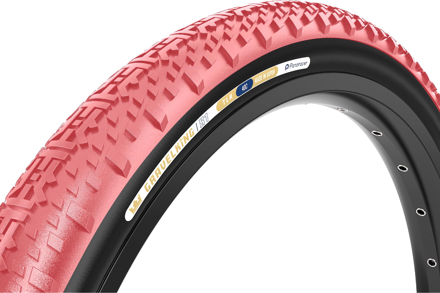 Panaracer GravelKing X1 TLR Tire 700x40c Sakura Pink/Black