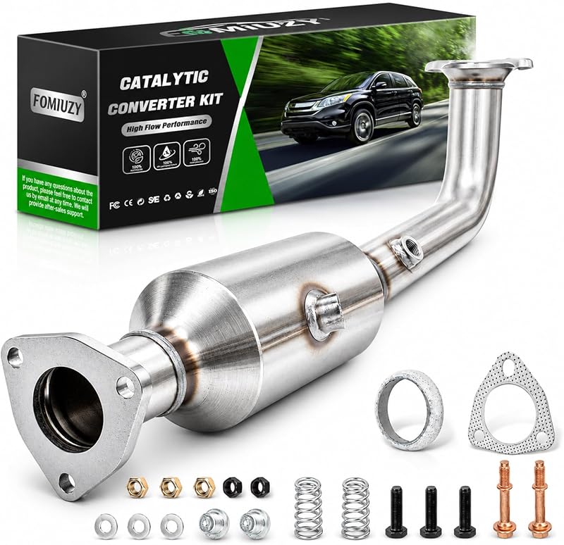 Kit de catalisador dianteiro de alto fluxo FOMIUZY para Honda CR-V 2.4L 2007 a 2009 – 1 kit