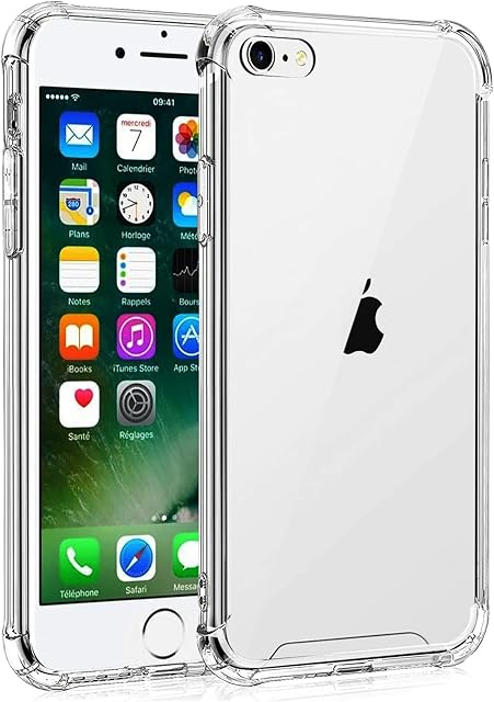 Whioltl Compatible with iPhone 7, iPhone 8 Case, iPhone SE 2022 Case, iPhone SE 2020 Case, Crystal Clear Shockproof Phone Cover, Case for iPhone SE 2nd & 3rd 4.7" - Transparent