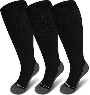 CaiDieNu Plus Size Compression Socks Wide Calf Compression Socks for Women and Men Knee High Pregnant Nurses Running Travel