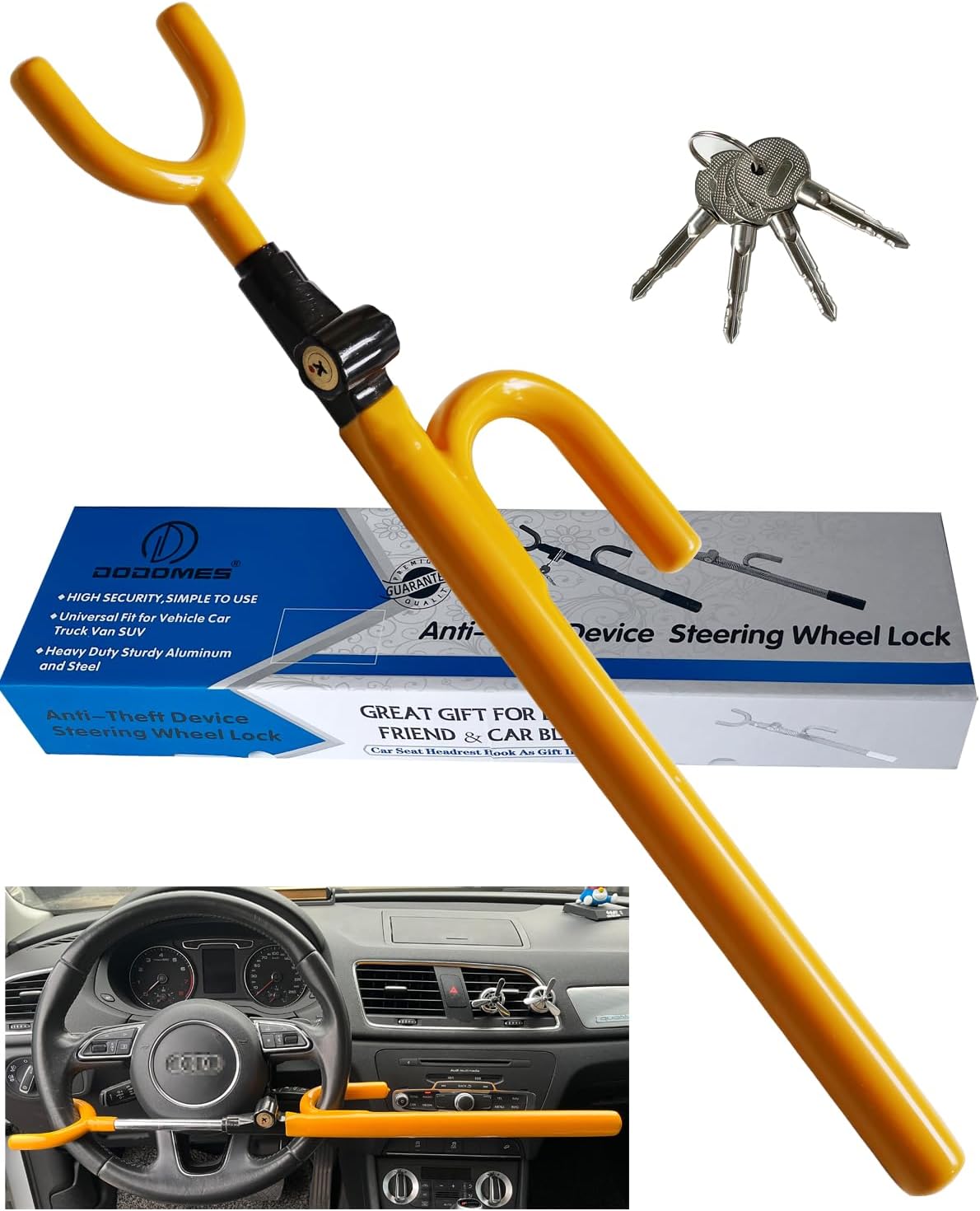 Blueshyhall Car Steering Wheel Lock,AntiTheft Locking