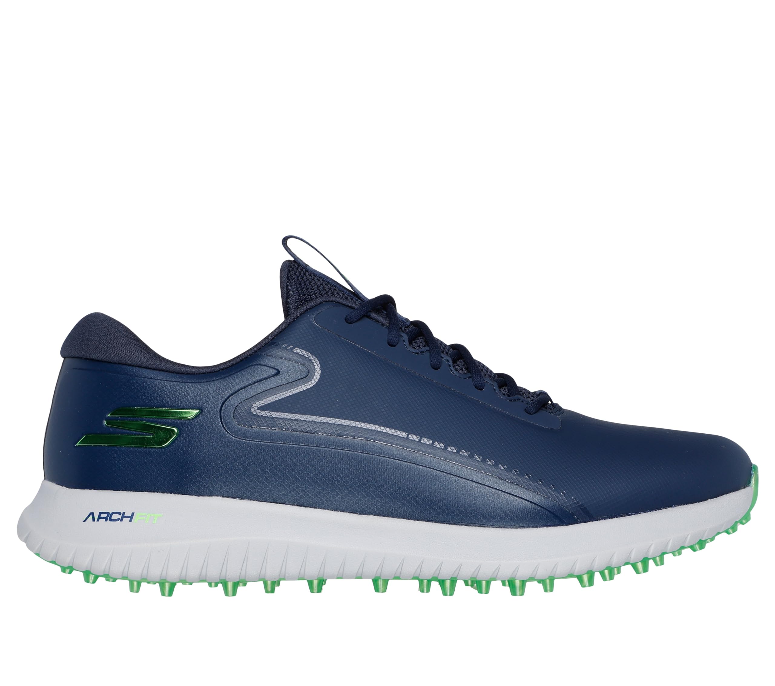 Skechers Men's GO Golf Max 3 Spikeless Golf Shoes - 11.5M Navy/Lime