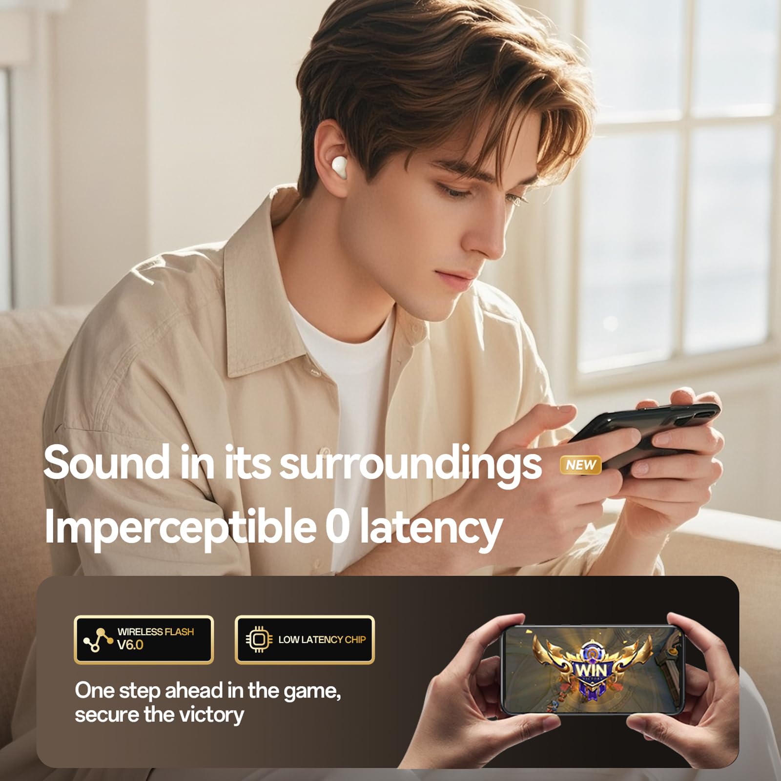 Auriculares pequeños invisibles con Bluetooth, pequeños y discretos, ocultos en el oído, mini auriculares inalámbricos para el trabajo, orejas pequeñas, para dormir de lado, cómodos auriculares para