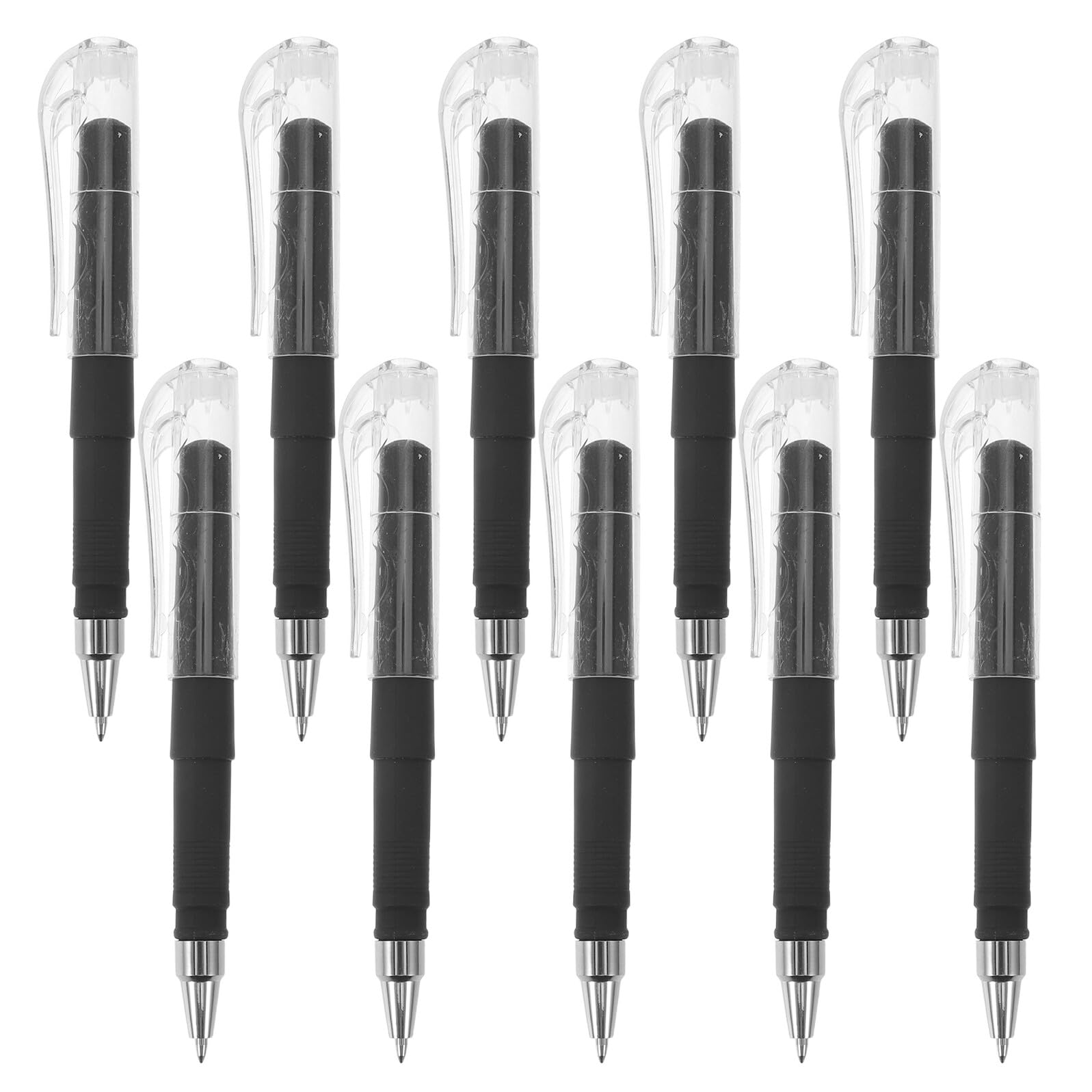 NUOBESTY 50 Pezzi Penna a Sfera Mini Nera Inchiostro Gel, Design Semplice e Portatile, Impugnatura Confortevole e Scrittura Scorrevole per Scuola e Diario