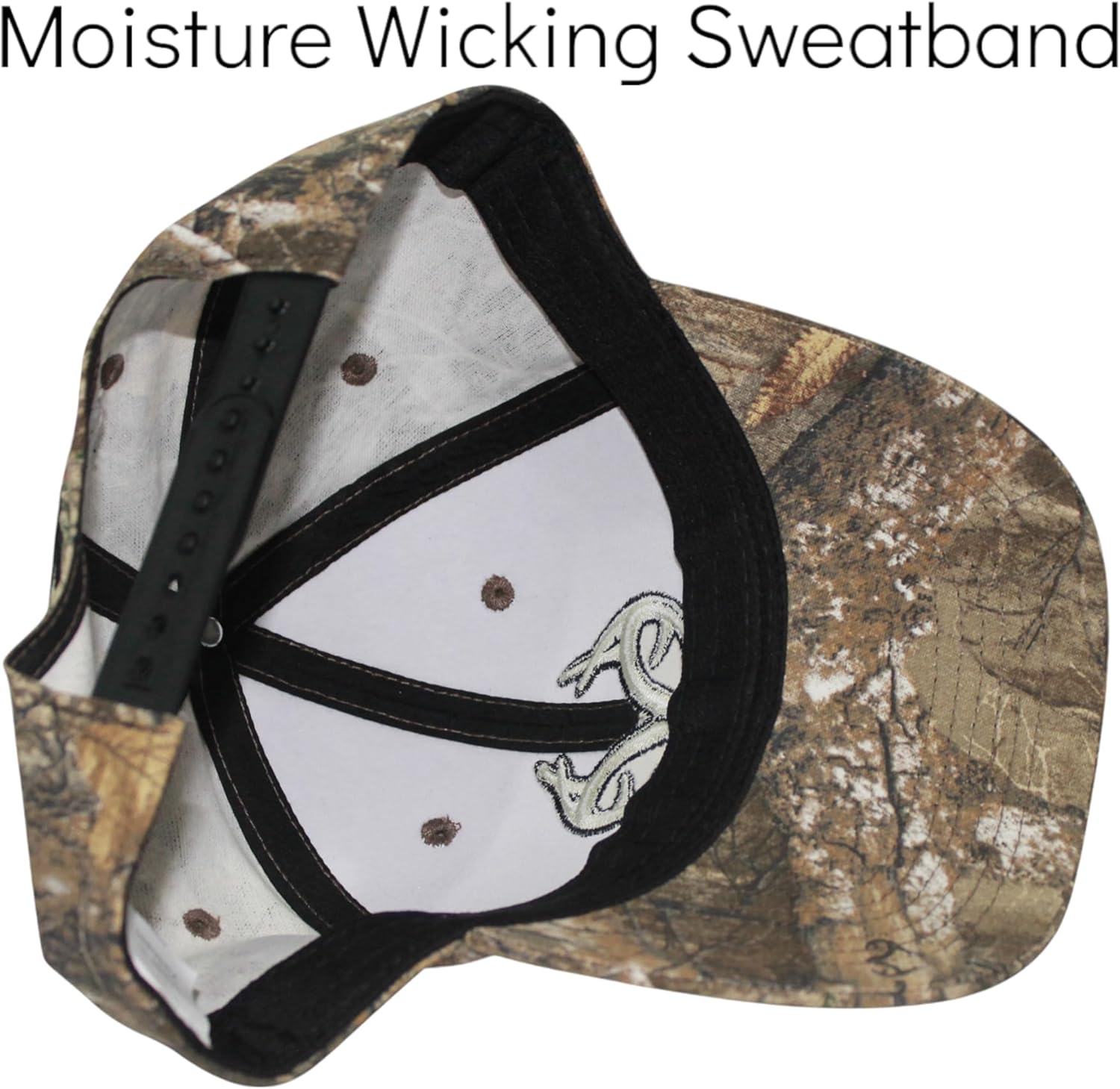 Realtree 3D Logo Camo Deer Hunting Trucker Cap Hat for Men - RT Edge - Precurved Bill Mid Profile Structured Snapback Sweatband All Canvas