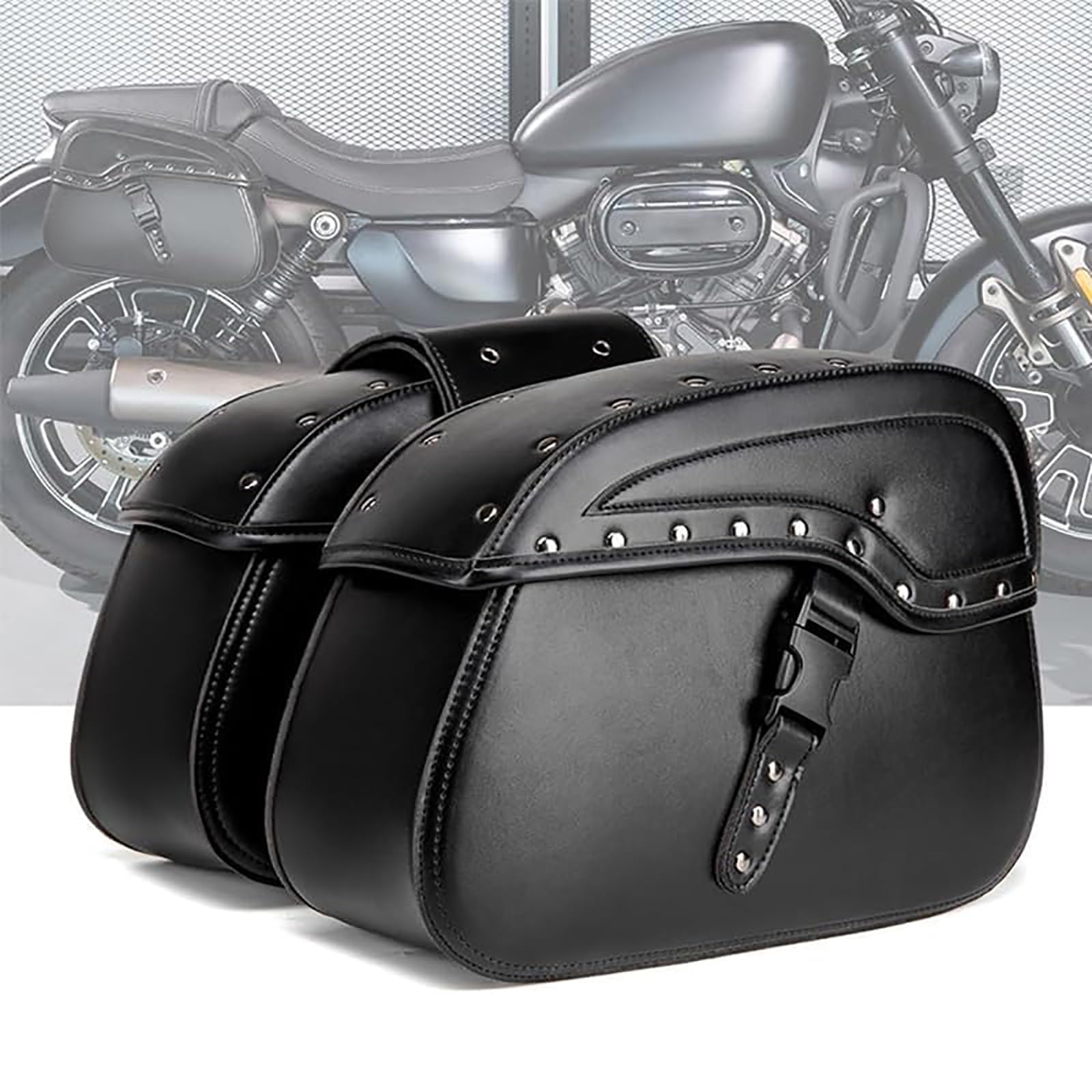 1 Paire Sacoches de Selle de Moto pour Triumph Speed Twin 900 Street Bike, Coffre Moto Sac Voyage Sac à Outils de Moto Étanche, Sacoches Latérales Porte-Bagages Moto