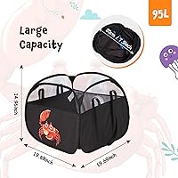 Vista 3 de YOHOOLYO Cesta de Almacenamiento de Juguetes de 95L Caja Cofre para Niños Bebés Niños Pequeños, Organizador de Juguetes de Malla Grande Plegable