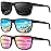 KALIYADI Polarized Sunglasses Men, Lightweight Mens Sunglasses Polarized UV Protection Driving Fishing Golf (Black/Ice Blue/Pink Lens)