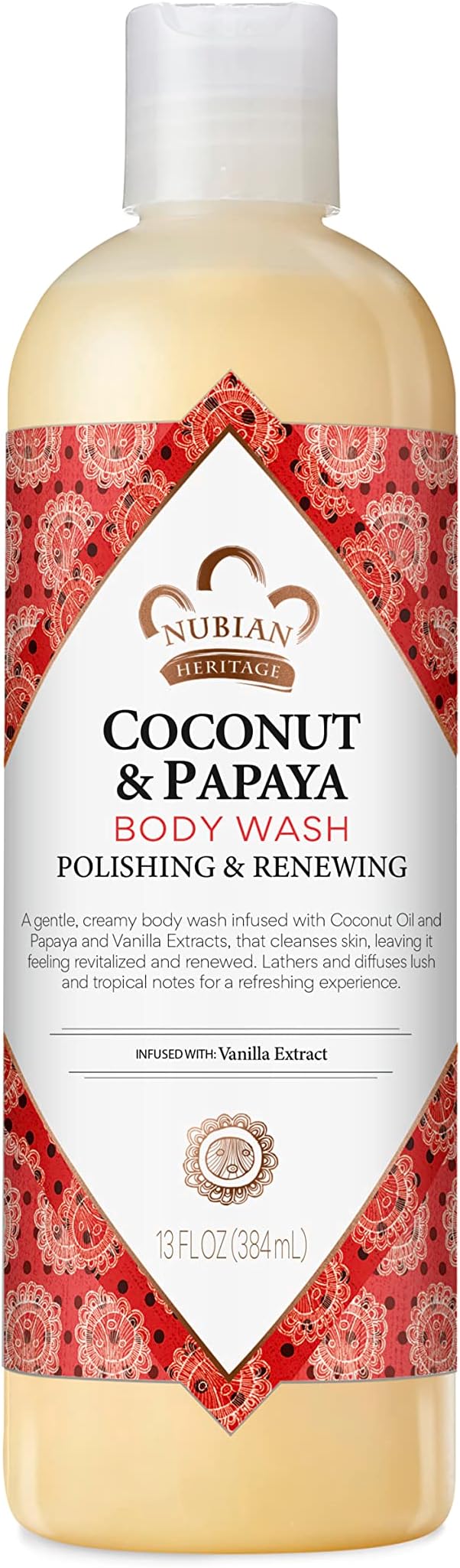 Coconut Papaya Body Wash Cleanser for Dry, Dull Skin Polish + Renew Hydrating Body Wash 13 oz