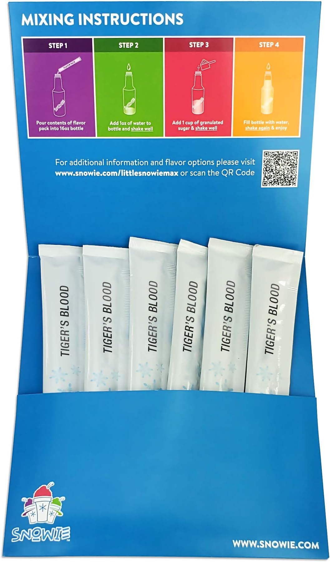 Original Flavor Powders, Just Add Water & Sugar Shaved Ice Flavor Syrup (Tiger's Blood)