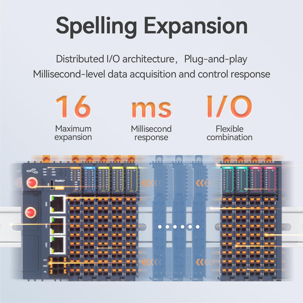 EM300 Controller di Calcolo Industriale Edge con RS485, DI DO Espandibile, 16 interfacce I/O, Uscita a Relè di Corrente, Comunicazione 4G WIFI Ethernet (EM300(4RS485+2DI+2DO))