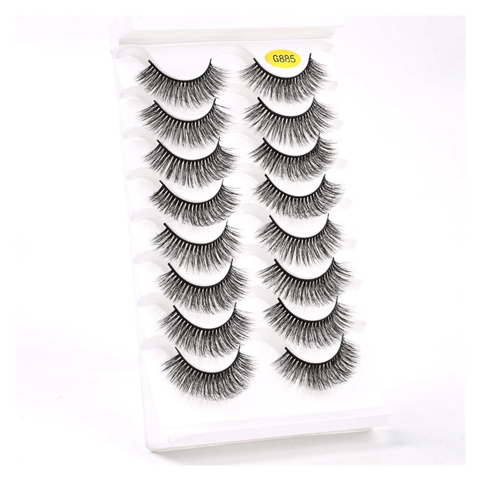UAMOU 5/50 pudełek rosyjskie rzęsy w paski DD Curl Lashes 8 par 3D rzęsy z norek naturalne puszyste sztuczne rzęsy przedłużanie Cheerfully (Color : 8Pairs G885, Size : 30 Boxes)