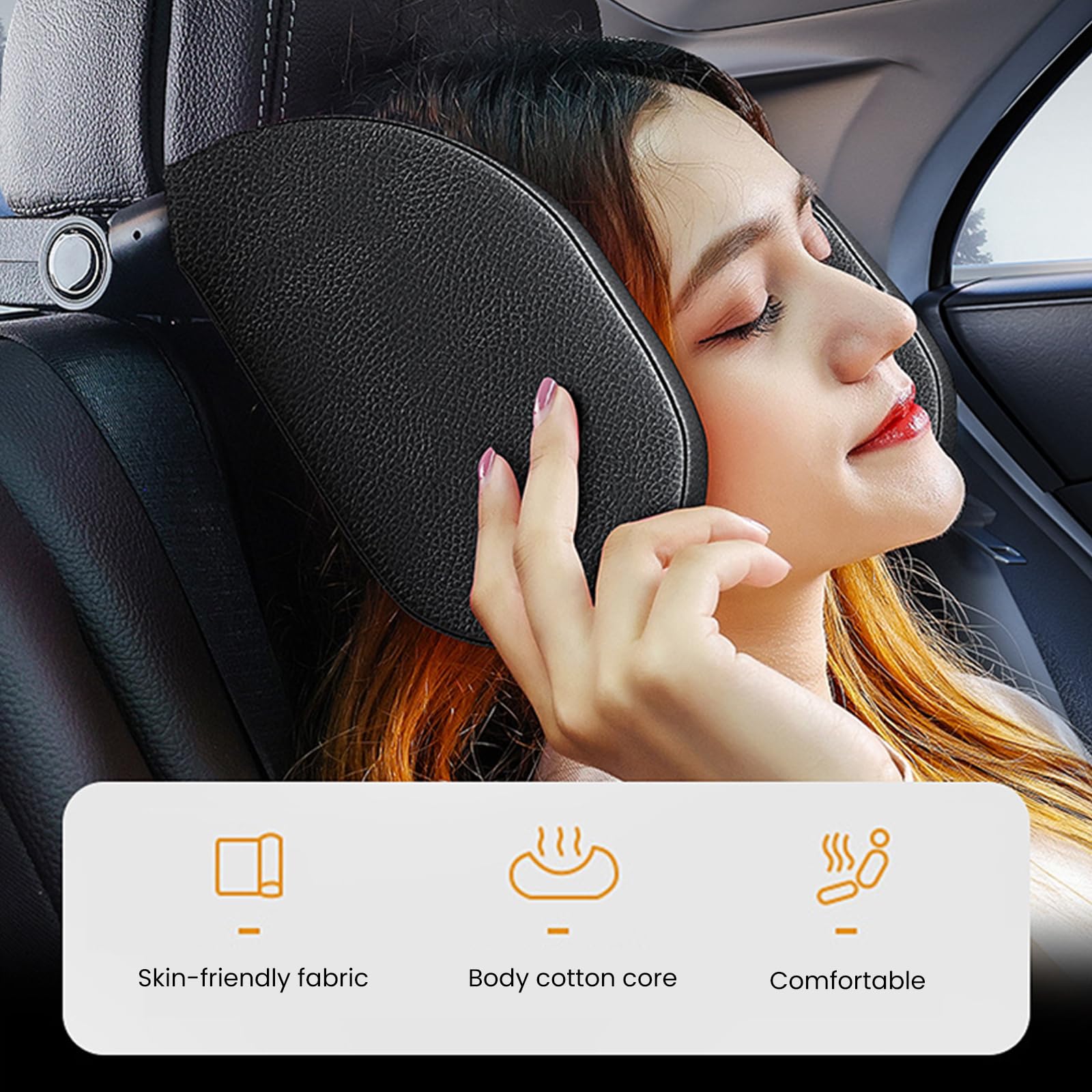 Repose Tete Voiture, Appuie Tete Voiture Rétractable et Détachable Réglable à 360° Oreiller Voiture Appui Tête Réglable 140-280mm Oreiller Voiture pour Enfants Adultes Voyage Appui-Tête