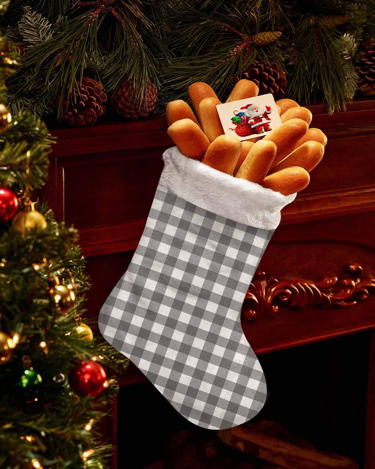 Amazon.com: Christmas Stockings,1Pcs Country Style Gray and White