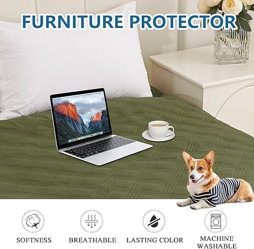 Miniatura 46 de hyha Manta de cama impermeable para perro, mantas suaves para mascotas, funda de sofá impermeable para perros, fundas reversibles lavables para