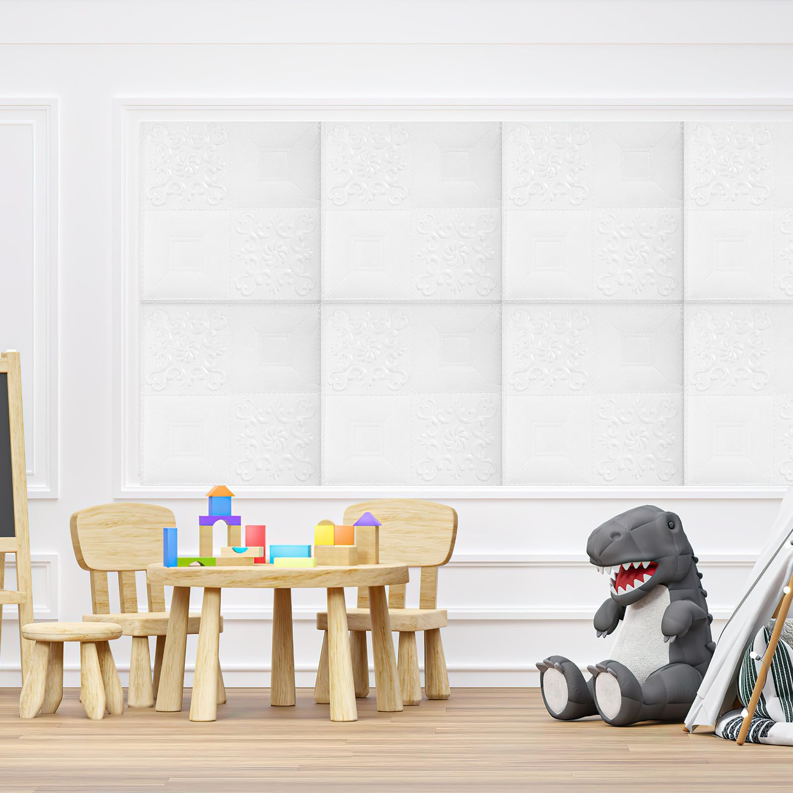 Zerodeko Pannelli Murali in Schiuma Xpe 20 Pezzi Effetto Mattone 3d Autoadesivi Bianca, Facili da Pulire e Resistenti allo Scolorimento, per Soggiorni e Sale da Pranzo