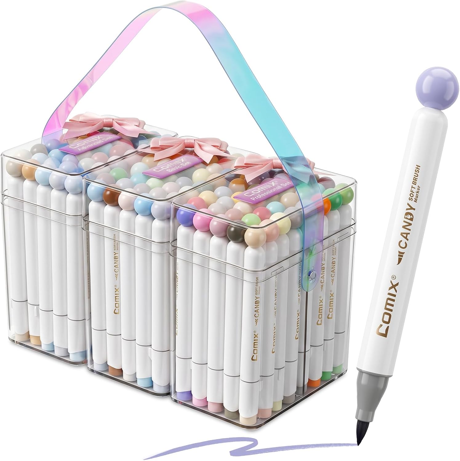  Alcohol Markers Brush Tip, Art Markers 120 Professional Colors thumbnail