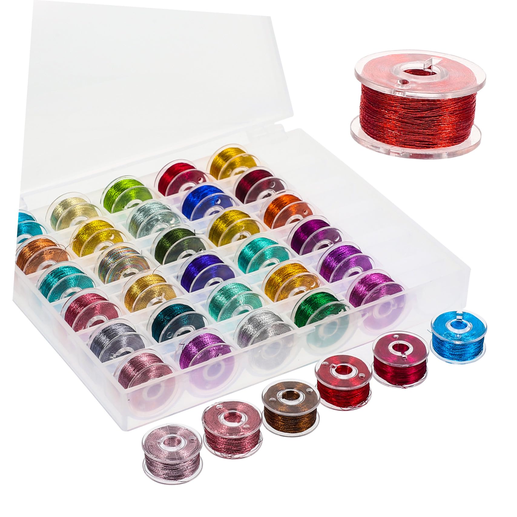 Fil à broder métallique coloré Mikikit pour couture et loisirs créatifs