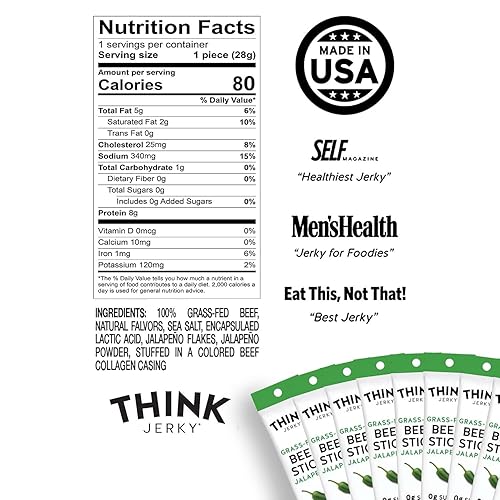 Miniatura 9 de Palitos de carne de vacuno alimentada con pasto y pavo de rango libre de Think Jerky