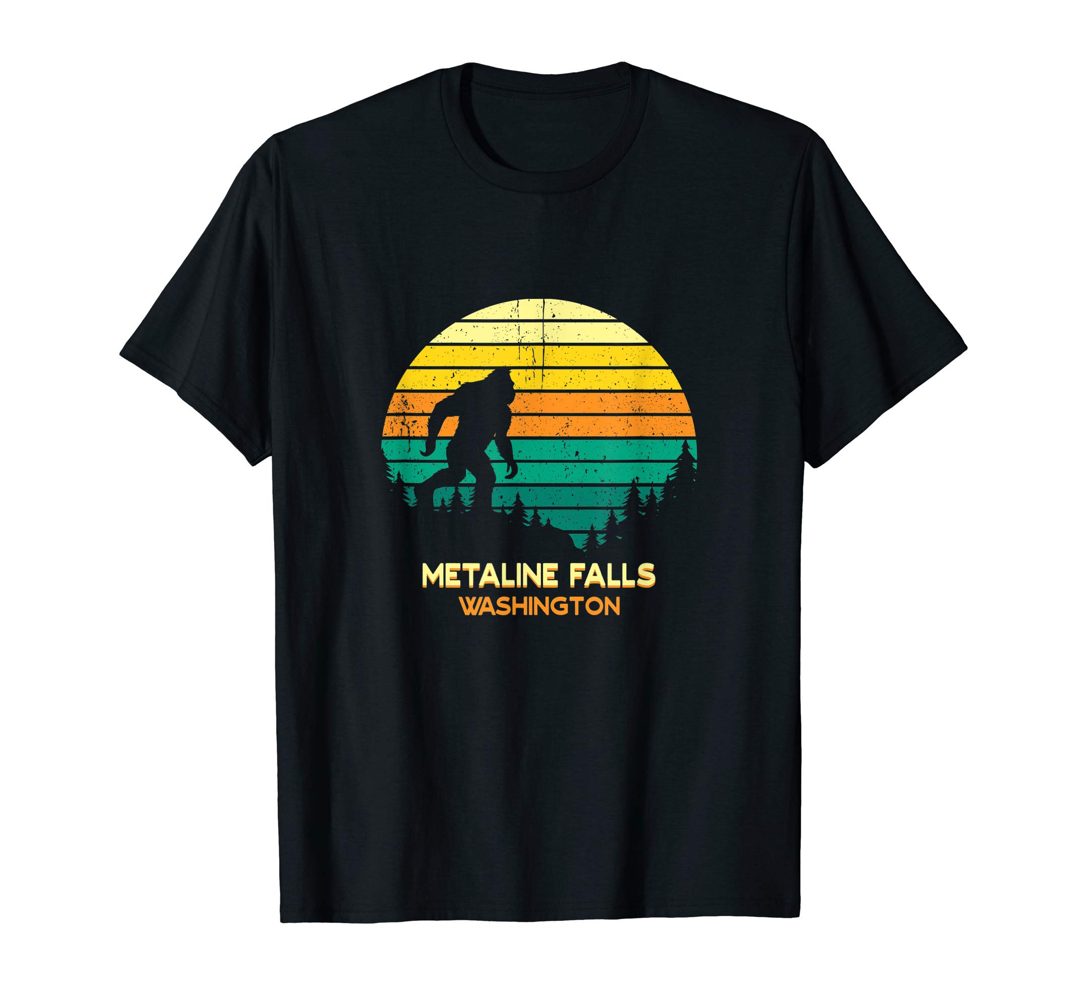 Retro Metaline Falls, Washington Big foot Souvenir T-Shirt