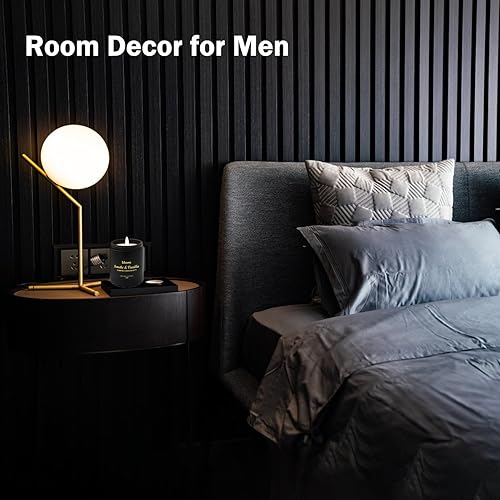 Miniatura 5 de Velas para hombres, decoración de habitación para hombres, regalos para hombres, velas de cera de soja natural para el hogar, velas negras ahumadas