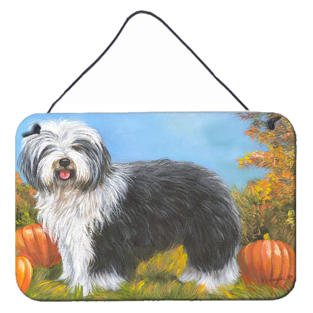 Caroline's Treasures PPP3265DS812 Old English Sheepdog Ocotoberfest Wall or Door Hanging Prints Aluminum Metal Sign Kitchen Wall Bar Bathroom Plaque Home Decor, 8x12, Multicolor
