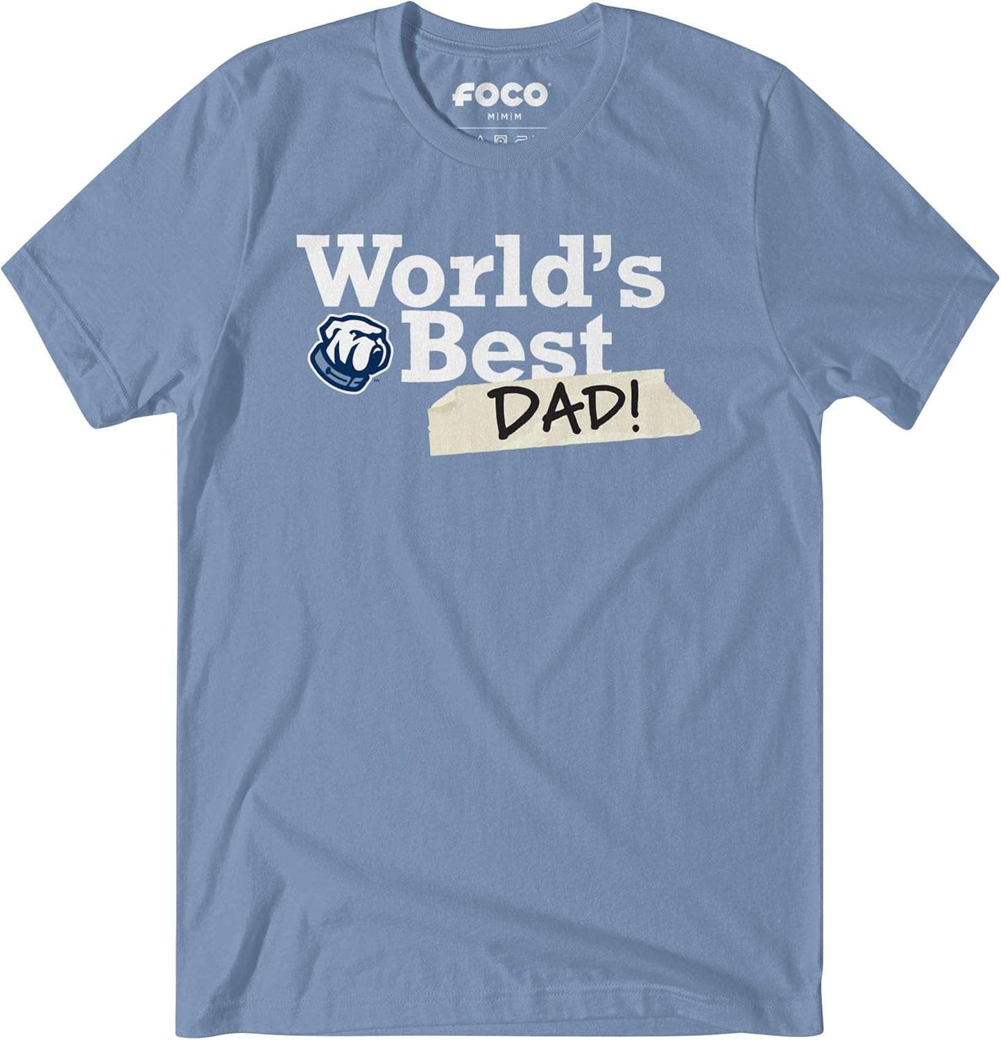 FOCO Men's NCAA College Worlds Best Dad Team Logo Short Sleeve T-Shirt
