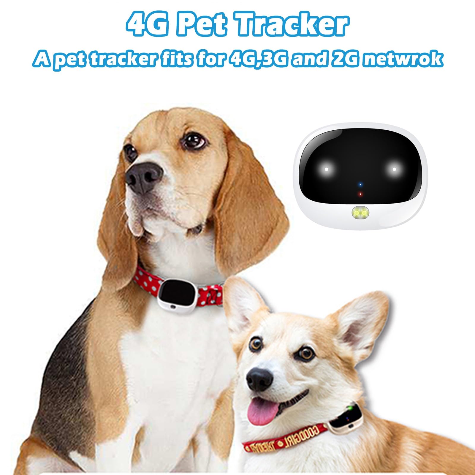 Collar inalámbrico recargable para perro con seguimiento en tiempo real y localizador impermeable para mascotas, luz LED inteligente y alarma de batería baja para contención de mascotas