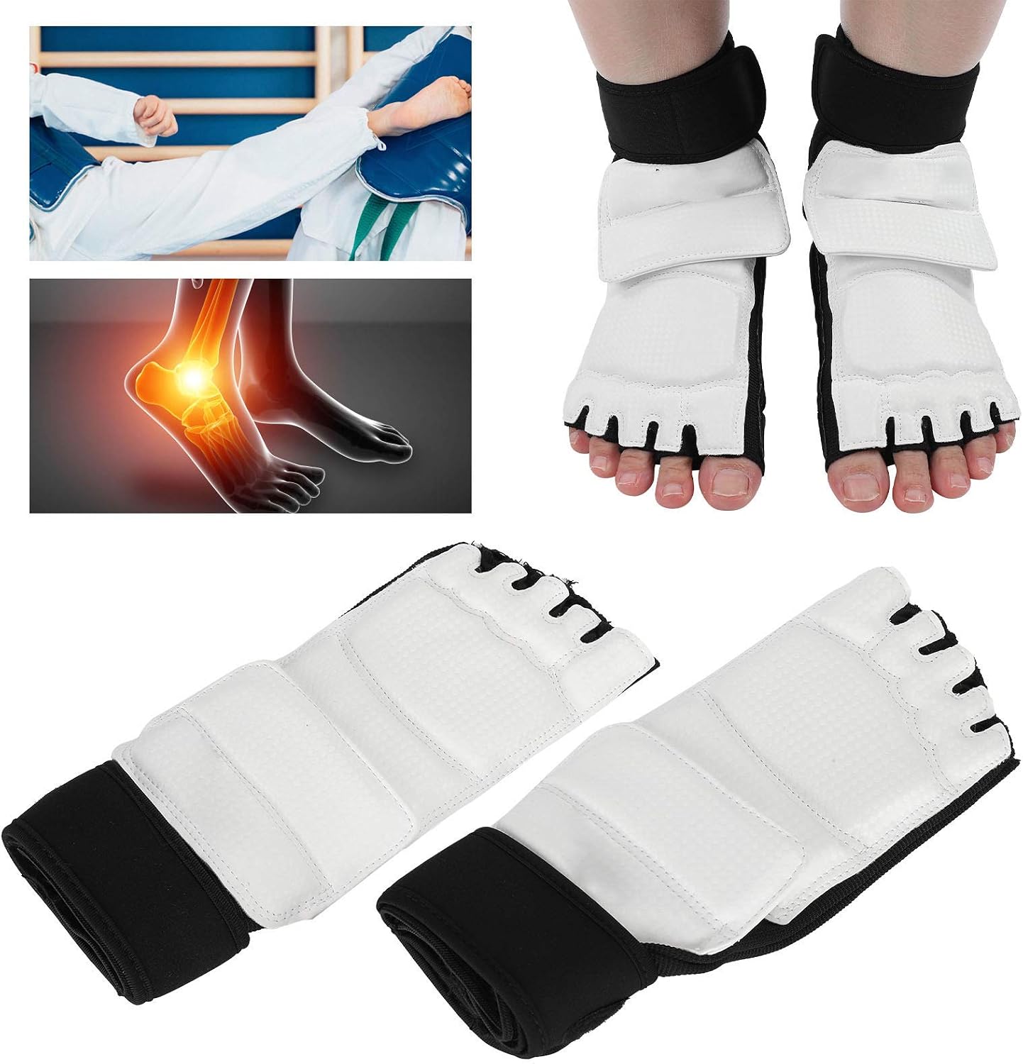 Pilipane Ankle Support and Conservation, Long-Lasting Taekwondo Foot Guards for Adult and Babies, Ankle Brace for Martial Arts (XXL)