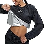 HOTSUIT Sauna Jackets Women Workout Sauna Shirts Anti Rip Gym Sweat Suit Tops, Black, 4XL