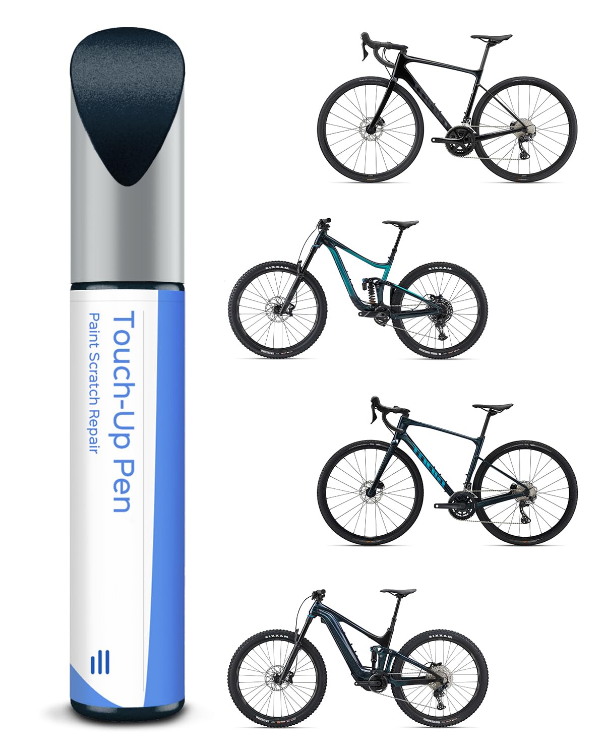Pintura brillante en carbono para bicicleta - Reparador de pintura para Giant, use lápiz de pintura para metal y plástico - Pintura para bicicleta de alta cobertura — view 8