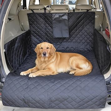 SUV Cargo Liner for Dogs for BMW X3 E83 F25 F97 G01 20i, with Side Flaps, Comfort Dog Cargo Cover with Bumper Flap, Scratch-Resistant Non-Slip, Soft and Comfortable, Easy to Install,A Black