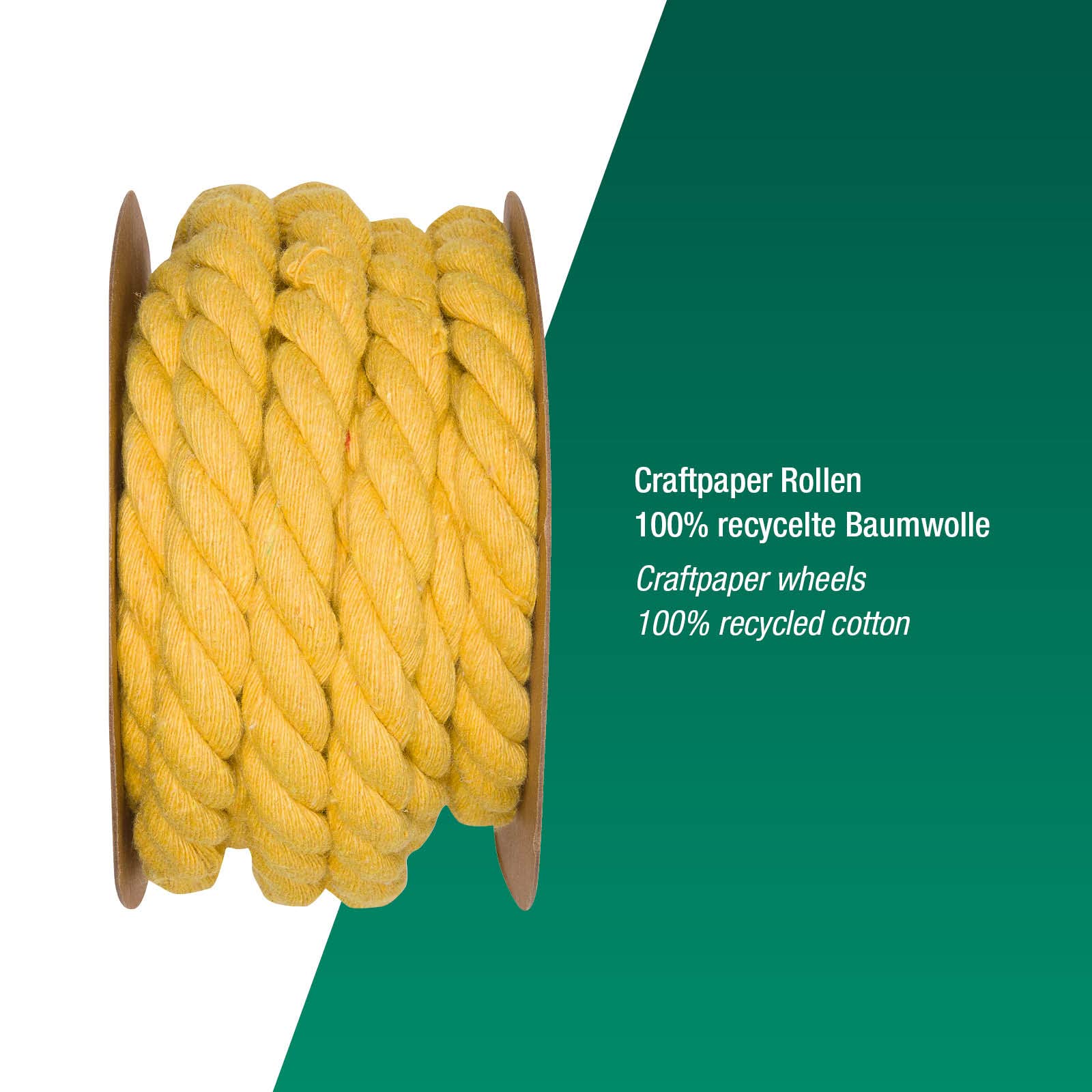 Halbach Seidenbänder Recycled Cotton Cord, Width: 10 mm/Length 4 Metres - Image 3