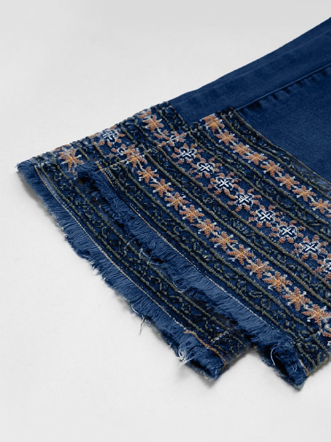 Flamingals Straight Leg Jeans for Women Low Rise Cropped Jeans Wash Embroidery Raw Hem Denim Pants