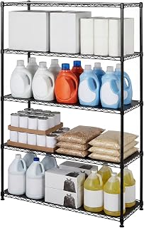SafeRacks NSF 5-Tier Heavy Duty Steel Wire Shelves (48"x18"x72")
