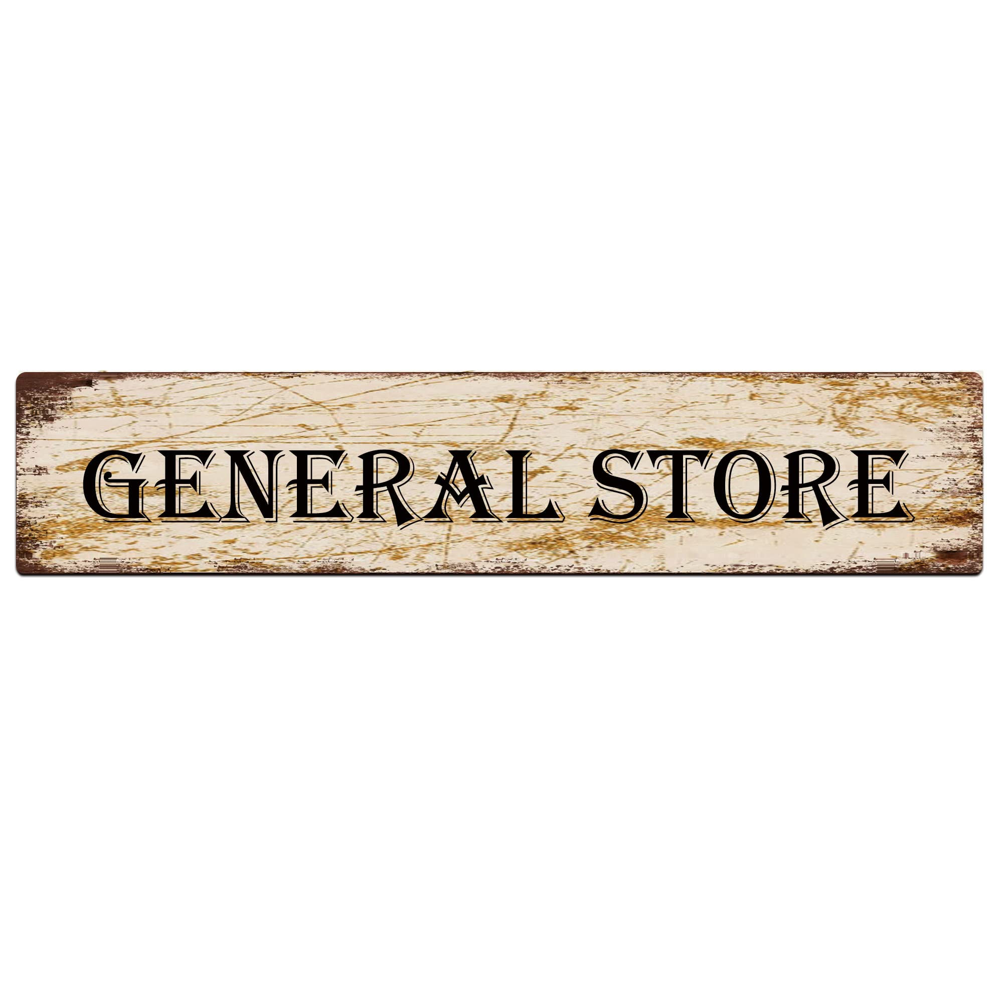 General Store Retro Tin Signs Aluminum Metal Sign for Kitchen Home Garden Wall Bar Cafe Decor 4x16 Inch
