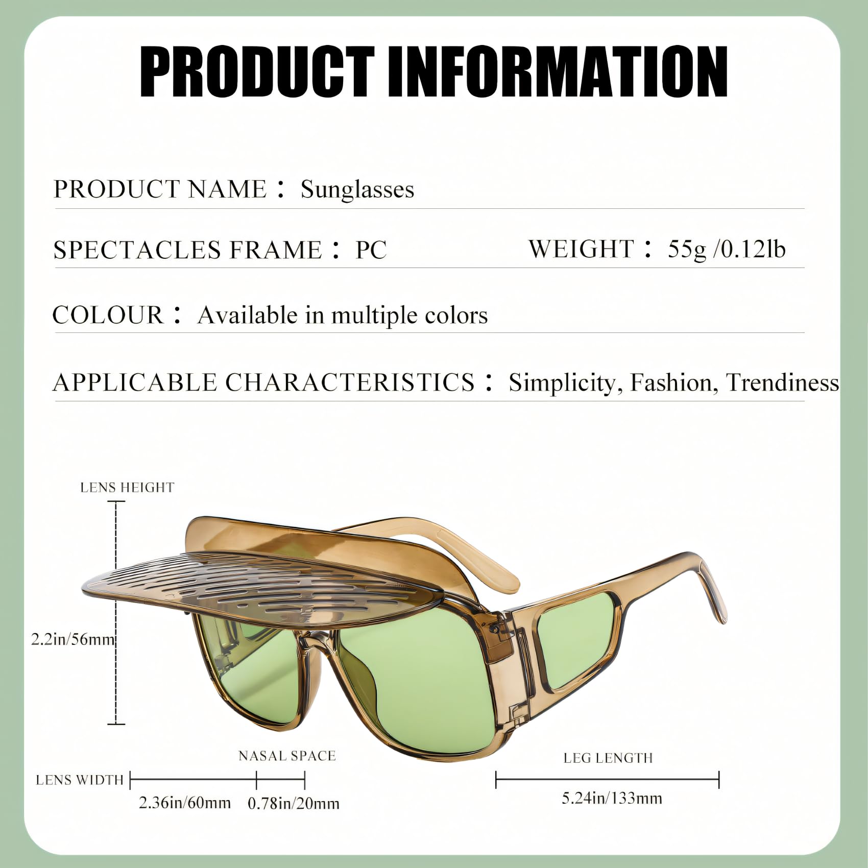 Gafas de sol polarizadas, diseño clásico y retro con personalidad y visera únicas, incluye funda portátil