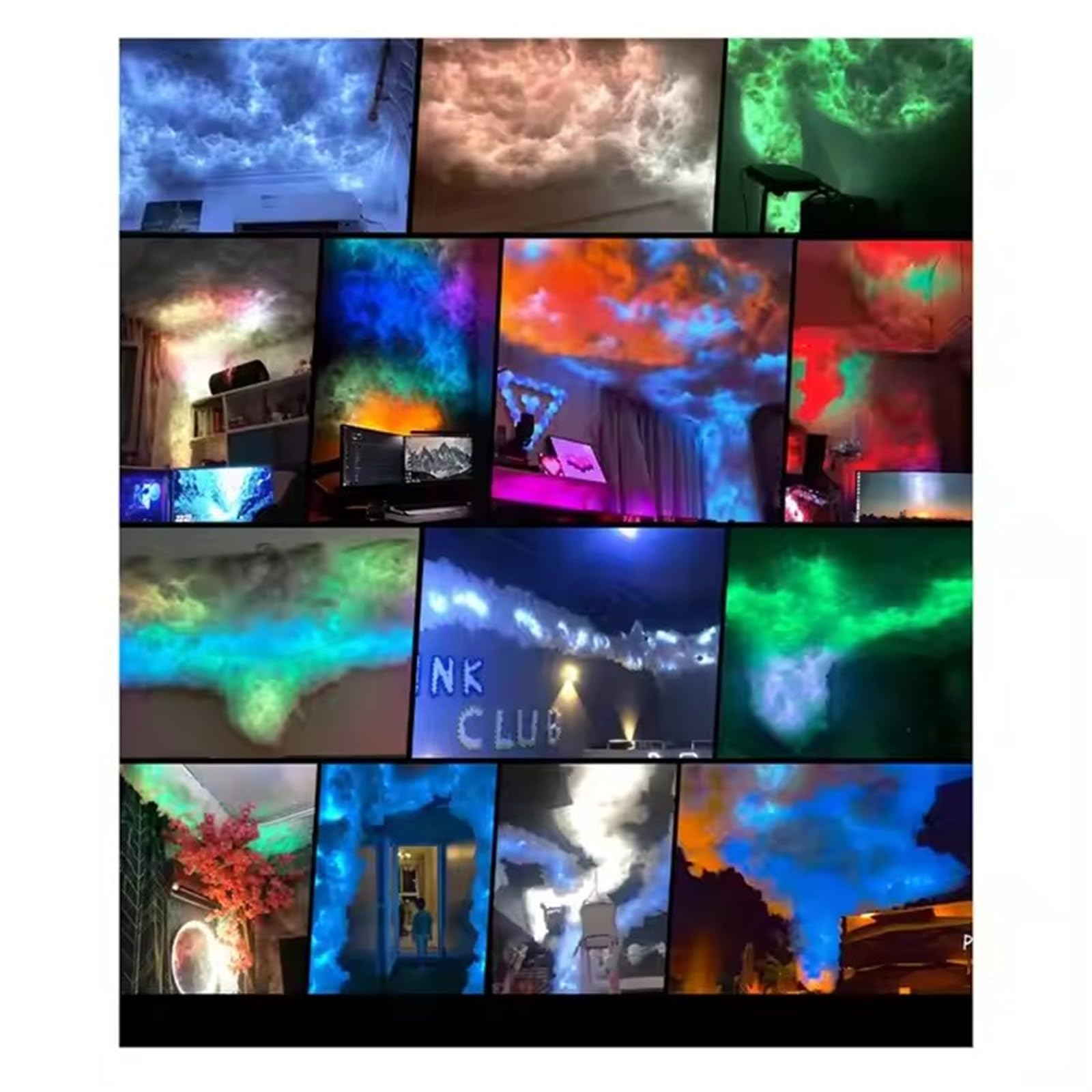 Lámpara de nube de trueno, luz de noche de nube 3D DIY, luces de tira LED, luz de atmósfera para sala de juegos, sala de estar, bar, techo de nube, dormitorio, lámpara de decoración del hogar ( 10m)