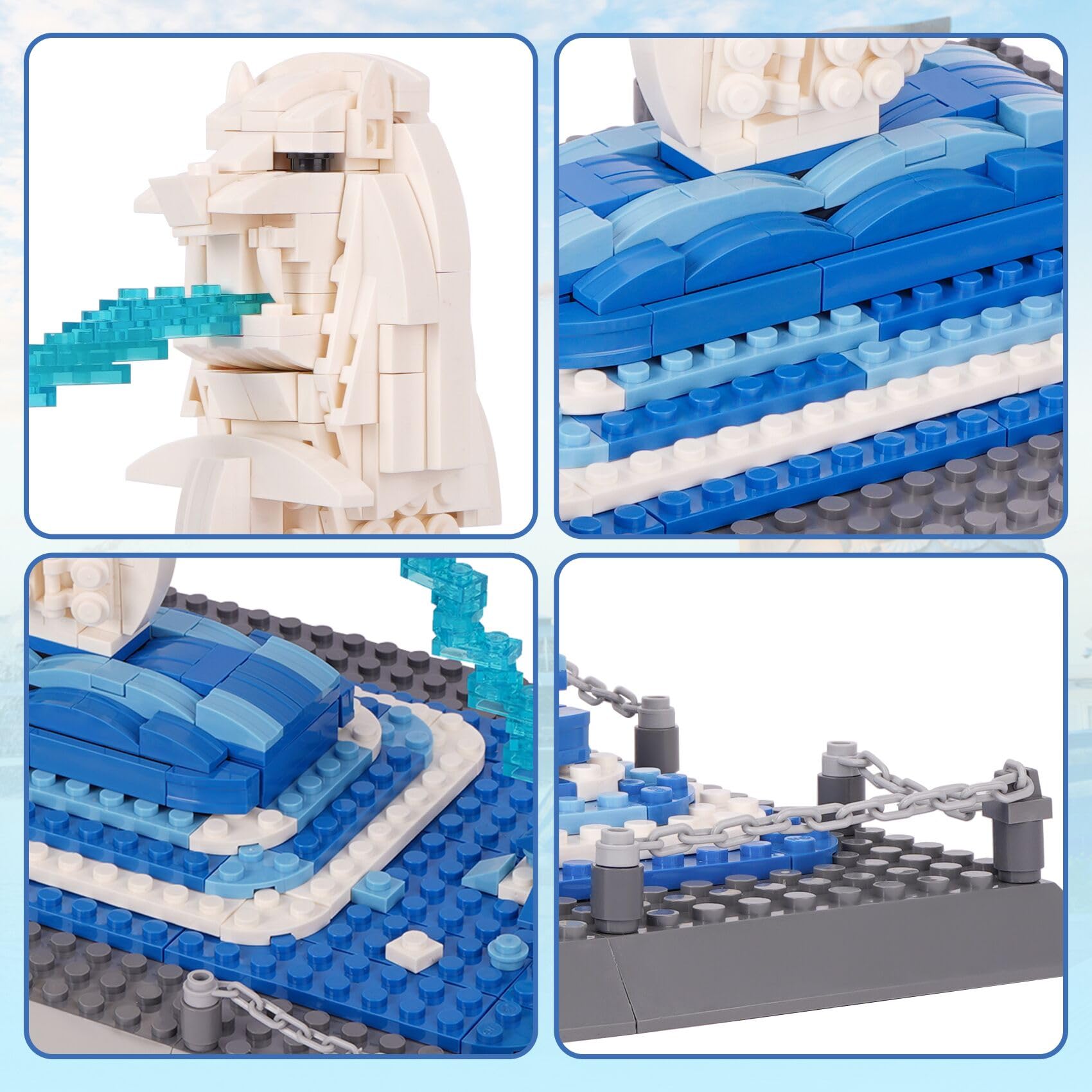 Oichy Merlion Building Block Sets Collectible Architecture Building Model Toys Famous Landmark Brick Sets for Kids and Adults (503pcs) - Image 3