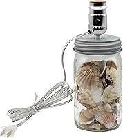 Vista 2 de Creative Hobbies Kit de fabricación de lámparas de tarro de masón para bricolaje, tapa y enchufe de color plateado, ideal para conversión