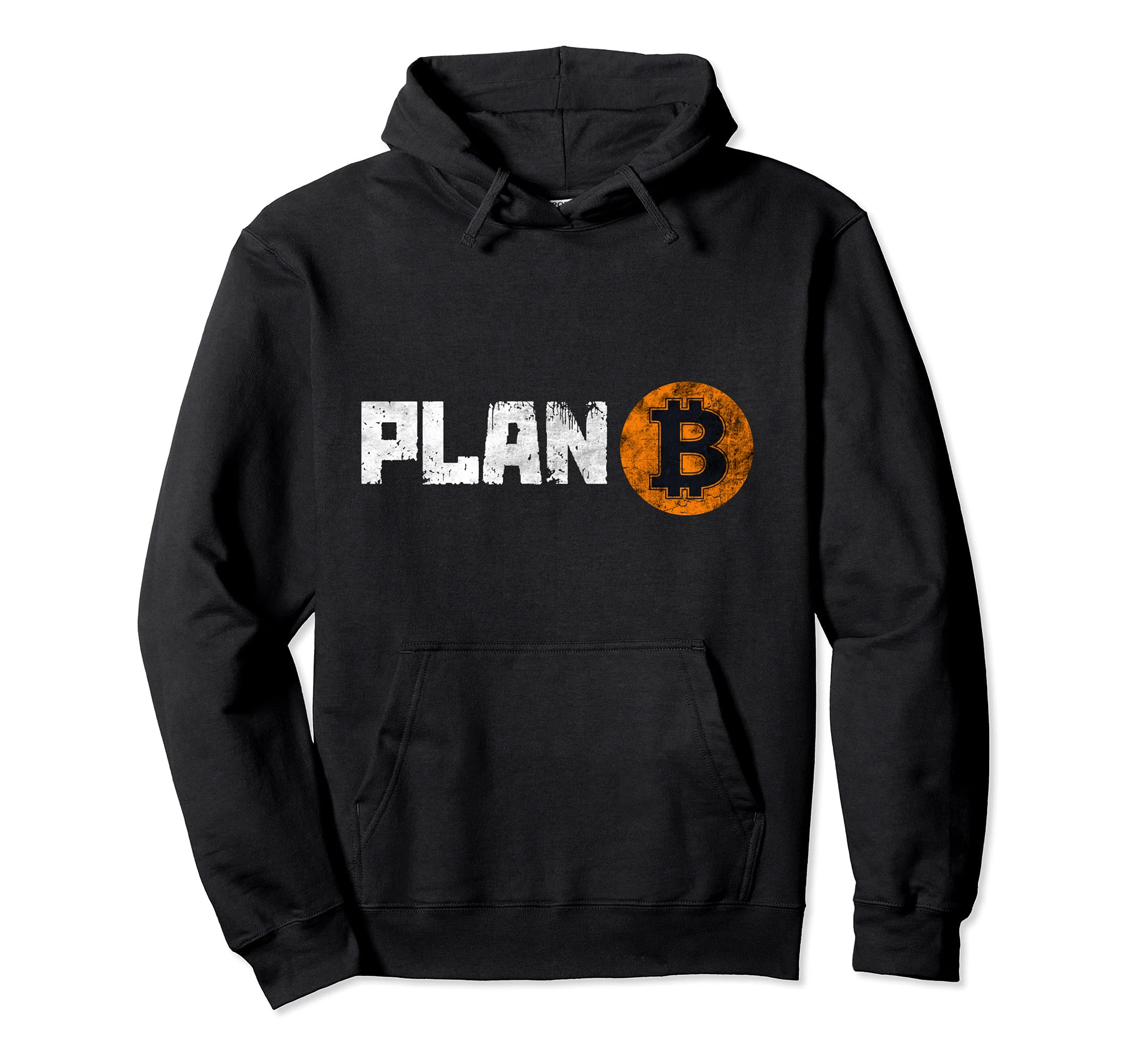 Bahaa's TeeVintage BTC Bitcoin Cryptocurrency Plan B, Bitcoin Graphic Pullover Hoodie