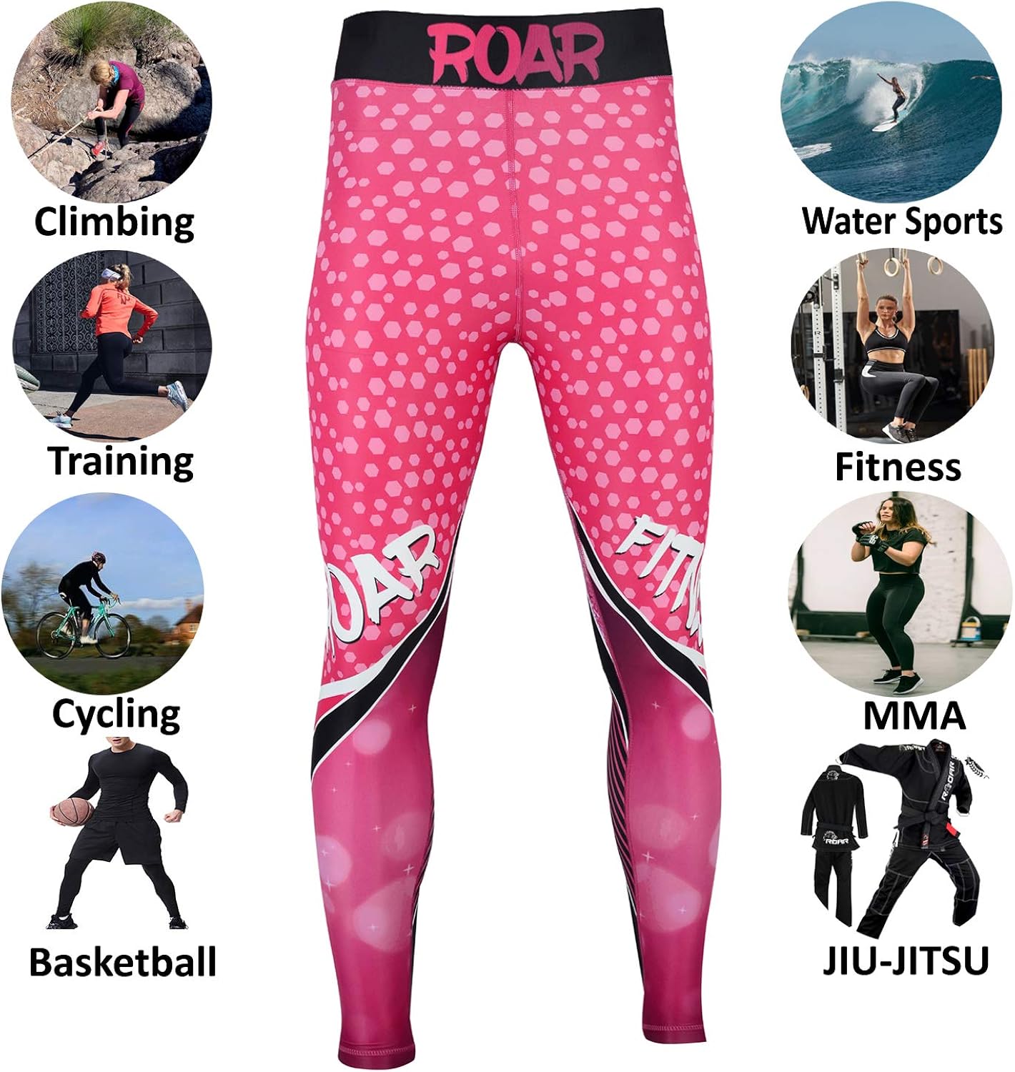 Imporfrio Com Roar Mma Compression Pants Gym Workout Exercise Spats Clothing Sports Outdoors