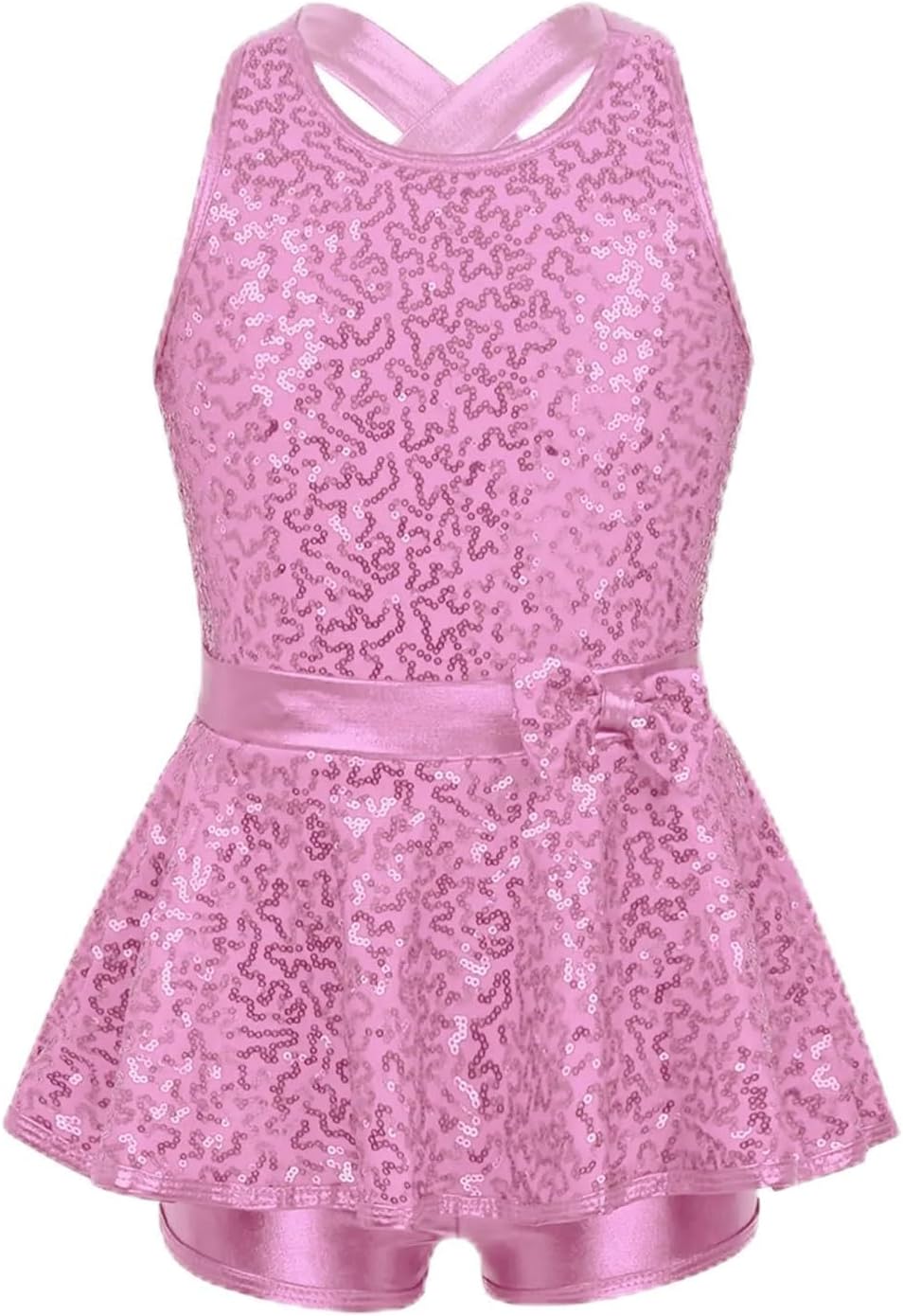 Girl Jazz Dance Unitard Sequins Dancewear Gymnastics Leotard Ballet Figure Skating Dress
