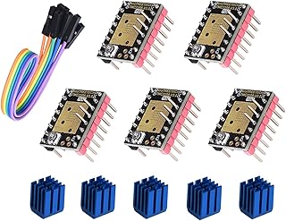 BIGTREETECH Direct TMC2208 V3.0 UART Stepper Motor Driver with Heatsink 3D Printer Parts Reprap TMC2209 for BTT Octopus SKR V1.4 Turbo Manta M4P/8P 3D Printer Motherboard (5pcs)